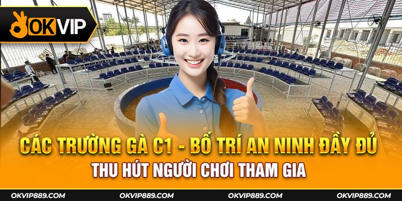 Các trường gà C1 được bố trí an ninh đầy đủ thu hút người chơi tham gia